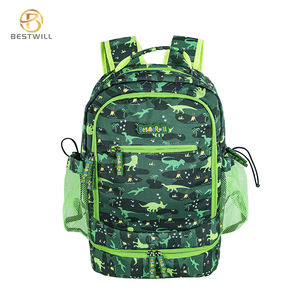 Bsderwill กระเป๋านักเรียนใบใหญ่แบบ2-in-1, กระเป๋าใส่อาหารกลางวันไดโนเสาร์การ์ตูนยูนิคอร์นมีโลโก้น้ำหนักเบาสำหรับเด็กผู้หญิง - Product Image 2