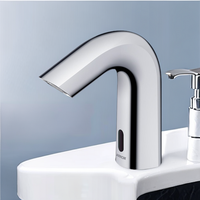 Robinet de lavabo intelligent ARROW à capteur unique, à poignée unique, en laiton, design moderne, finition chromée