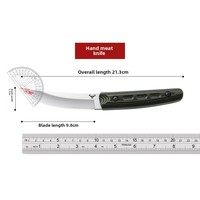 Couteau de camping multi-usage compact 9,8 cm en acier inoxydable pour fruits et viande, manche G10, ambidextre, compatible lave-vaisselle, haute performance