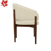 Chaise en bois de caoutchouc de style nordique Japandi, chaise de salle à manger en tissu velours nordique pour la maison, la cuisine, la chambre à coucher, le salon