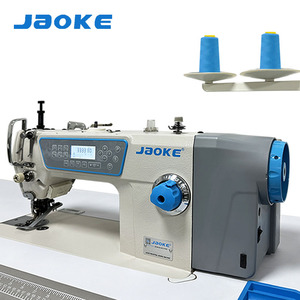 Machine à coudre industrielle point noué haute vitesse automatique avec moteur, construction robuste, entraînement différentiel, fonction de rassemblement de dentelle et synchronisation - Product Image 4