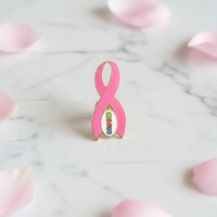 Ordre de l'étoile orientale OES Sensibilisation au cancer du sein Épingle à ruban rose Bijoux