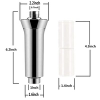 Filtre à eau de douche 15 étapes, design fin, filtre de robinet de salle de bain en ABS pour usage domestique, hôtelier