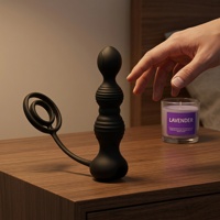 Plug anal en silicone souple, étanche, écologique, noir, avec 10 fréquences de vibration, télécommande sans fil, recharge USB, sans jouets sexuels