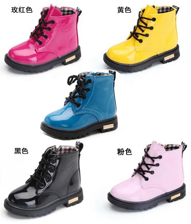 Детские винтажные милые блестящие кожаные ботинки из искусственной кожи, Детские высококачественные зимние ботинки на молнии, Необычные ботинки для девочек