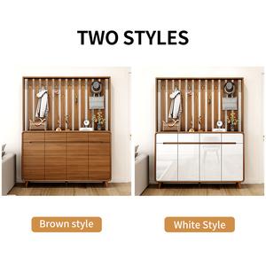 <span class=keywords><strong>Meuble</strong></span> d'entrée moderne 3-en-1 avec <span class=keywords><strong>porte</strong></span>-<span class=keywords><strong>manteau</strong></span> et armoire à chaussures - <span class=keywords><strong>Meuble</strong></span> de séparation multifonctionnel pour couloir et salon - Product Image 3