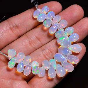 Cuentas de ópalo etíope natural más vendidas con lágrima 55,00 Ct peso cuentas de ópalo liso para usos de fabricación de joyas - Product Image 2