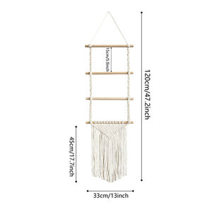 Venta al por mayor de macramé decoración del hogar colgante de pared almacenamiento chica habitación decoración hecha a mano <span class=keywords><strong>tapiz</strong></span> - Product Image 3