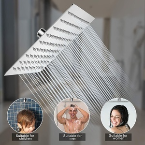 Горячая продажа 201/304 из нержавеющей стали <span class=keywords><strong>8</strong></span> дюймов ультра тонкая квадратная душевая головка G1/2 осадка для ванной комнаты - Product Image 5