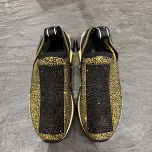 Chaussures de marche luxueuses sur mesure entièrement serties de diamants pour hommes élégants, chaussures décontractées en maille respirante, chaussures de sport et de course. - Product Image 1