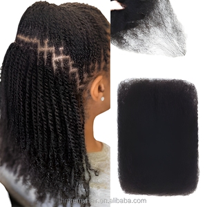 Extensioni Afro Kinky Twist Facili da Separare, Migliori Capelli Umani, 10-20 Pollici, Colore 1b, 50g/confezione, Super Double Drawn, Doppia Trama - Product Image 1