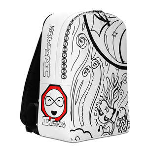 Cómics IW # Mochila Minimalista para Niñas, Material Oxford con Forro de Nailon, Cierres de Cremallera y Botones, Diseño con Letras - Product Image 3