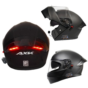 Nuovo <span class=keywords><strong>Casco</strong></span> Moto Modulare AXK con Doppia Visiera, Fodera in Cotone, Luce Posteriore a LED, in ABS, per Tutte le Stagioni - Product Image 1