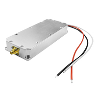 Module RF HKTX personnalisable 53 mm 30 W avec connecteur SMA |   Multi-bandes 433 MHz/900 MHz/2,4 GHz/3G/4G |   24/28V 45dB Gain |   Aluminium |