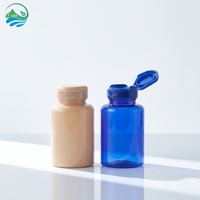 Bouteilles en plastique PET de 100cc et 120cc pour pilules, vitamines et médicaments, avec bouchon à vis et impression sérigraphiée, vente en gros
