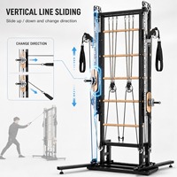 Torre Espiral de Pilates de Aleación de Aluminio Antideslizante Ajustable OEM de Fábrica, Entrenador Multifuncional de Fuerza Central para Gimnasio en Casa y Estudio de Yoga
