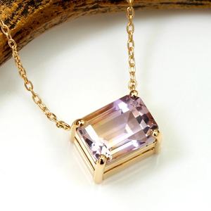 Collar de Plata 925 con Ametrina Natural, Diseño Elegante y Sencillo para Mujer - Product Image 1