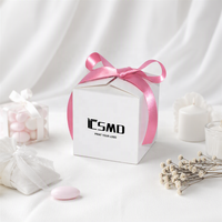 Boîtes cadeaux carrées en papier de 7 cm, petites commandes acceptées, possibilité d'impression de logo personnalisé, boîtes en carton blanches pour chocolats, pour mariage