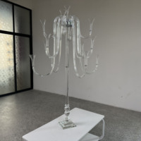 Lustre moderne en cristal blanc transparent à 13 bras, élégant centre de table pour réceptions de mariage, banquet