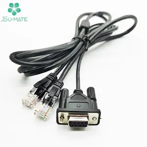 Özel RS232 DB9/15/25 erkek dişi 8P8C RJ45 Y Splitter kablo DB9 kablo RS232 9 Pin kablo