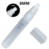 Marqueur vide coloré à pointe plate de 8 mm avec contrôle de valve |   Baril en plastique transparent rechargeable pour graffitis, marquage et art