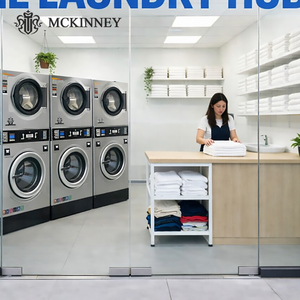 เครื่องซักผ้าและอบผ้าแบบหยอดเหรียญ MCKINNEY ขนาด 12 กก.-25 กก. สำหรับร้านซักรีดเชิงพาณิชย์ - Product Image 3