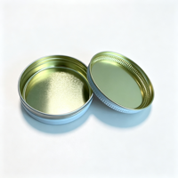 Boîte en étain ronde personnalisée de qualité alimentaire avec couvercle fileté, matériaux recyclés pour l'emballage de cosmétiques, d'huiles essentielles, d'onguents et de lubrifiants