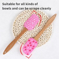 Offre Spéciale rose Silicone spatule antiadhésive cuisson beurre crème spatule pâtisserie outils de cuisson pour cuisine Silicone grattoir