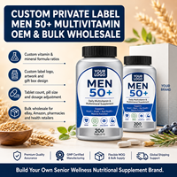 ODM ODM Multivitamines et Multiminéraux pour Hommes 50+ Comprimés Quotidiens Soutien Cœur Cerveau Vision Muscles Supplément Minéral Avancé pour Adultes