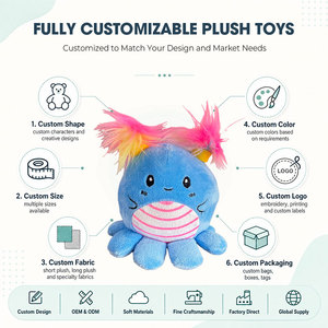 Juguete de Peluche de Monstruo de Fantasía, Criatura de Peluche Colorida, Muñeco de Animal Extraño y Suave para Niños, Regalo de Cumpleaños Infantil - Product Image 2