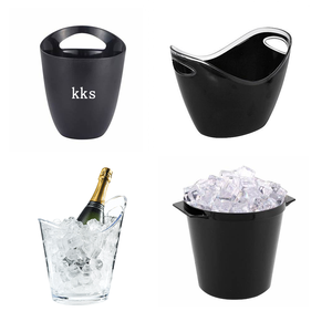 Bombay Sapphire Dewar's Grey Goose clair sans BPA Champagne seau à glace en plastique acrylique 5L avec 2 oreilles pour Colt <span class=keywords><strong>45</strong></span> - Product Image 4