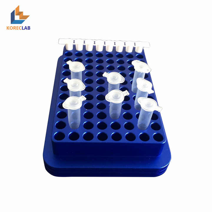 Lab Test Tube Aluminum 96 Well PCR Tube Cooling Rack - Ideal for ...