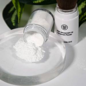 Polvo suelto vegano de etiqueta privada, protector solar facial <span class=keywords><strong>SPF</strong></span> <span class=keywords><strong>50</strong></span>, brocha en polvo, maquillaje, base en polvo - Product Image 5