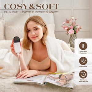High-end Flannel Fleece Electric Warm Heated <b>Blanket</b> Washable Electric Throw for Winter - Product Image 2