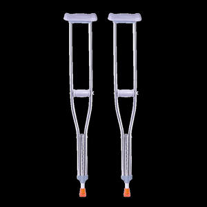 Muletas de acero inoxidable Morning Industry, ajustables en longitud, para personas mayores y adultos con fracturas, ayuda para caminar - Product Image 1