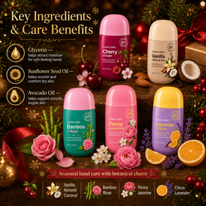 Set de Regalo de Cuidado de la Piel para Festivales, Fiestas, Regalos Empresariales, Regalos Familiares, Personalizable, 5 Cremas de Manos con Aroma Botánico - Product Image 6