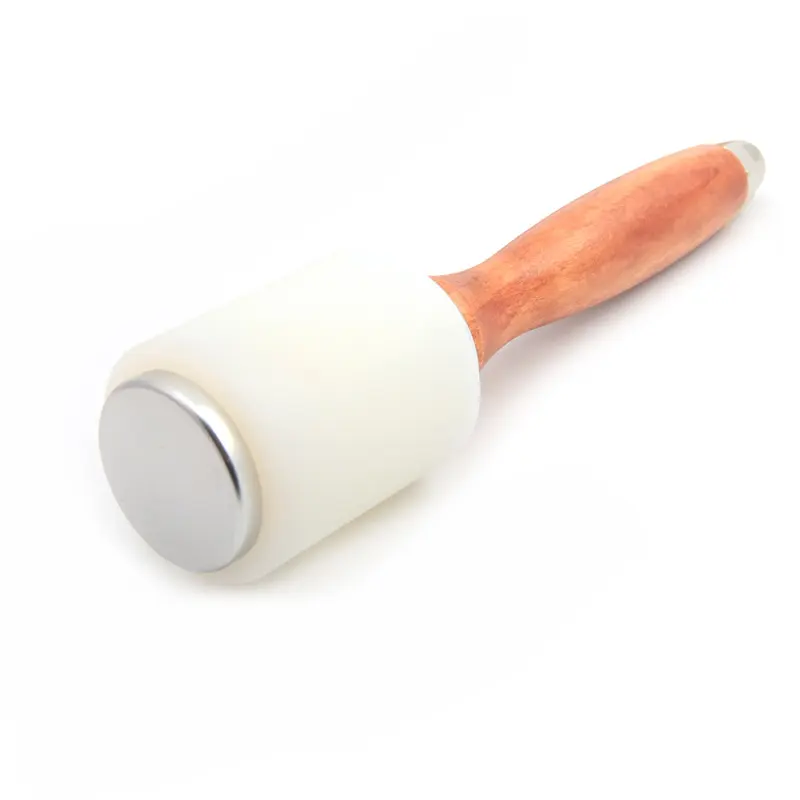 Wooden Handle Leathercraft Nylon Hammer Mallet, Leather Craft Carving Hammer Cowhide Harmer Stamping Tool