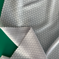 Tissu sportif en maille nid d'abeille respirant et à séchage rapide, 100% polyester blanc, écologique, pour maillot de football pour filles, uniforme de football