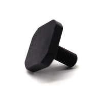 Vis de réglage carrée à tête plate en acier au carbone noir pour meubles, tables et armoires, vis de nivellement CNC