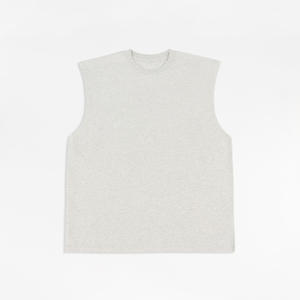 Graphic <b>Tank</b> <b>Top</b> <b>for</b> <b>Men</b> 100% Cotton Washed Casual Vest Breathable Solid Print T-Shirt 300g Sport - Product Image 2