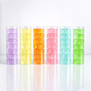 Glaçons réutilisables, cubes de glace en plastique carrés colorés, sans dilution, sans BPA, glaçons recongelables pour les boissons - Product Image 6