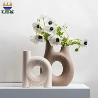 Vase en céramique personnalisé, style Art déco moderne, esthétique nordique, décoration de chambre, vase pour arrangement floral