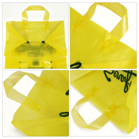 Bolsas de Compras de Plástico Reutilizables de Alta Calidad, Ecológicas, de LDPE, con Logotipo Personalizado, Base Reforzada y Asa Suave