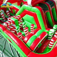Château gonflable commercial pour enfants sur le thème de Noël, château gonflable Castillo et équipement d'amusement intérieur