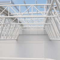 Matériaux de structure en acier Q235B/Q355B sur mesure, capacité de charge de toit de plus de 20 lb/po² pour bâtiments de gymnases intérieurs à grande portée