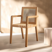 Chaise de salle à manger d'extérieur moderne en teck massif, ergonomique, durable, écologique, résistante aux intempéries, pour patio, jardin, restaurant