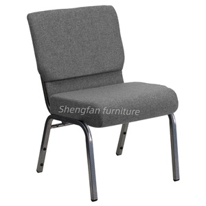 Sillas Apilables de Metal con Acolchado para Iglesia, con Estructura Dorada, para Mobiliario de Auditorio - Product Image 2