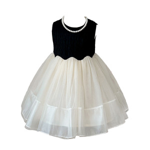 Bebé niñas 2024 verano nuevo bebé <span class=keywords><strong>Pompadour</strong></span> 80% algodón dulce patchwork estampado 95% algodón sin mangas malla pastel vestido - Product Image 1