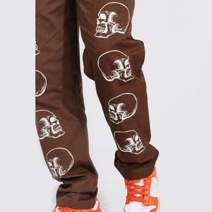 Pantalones Cargo Chino Personalizados con Logotipo de Calavera Estampada - Product Image 2