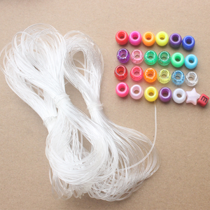 Kit de fabrication de bracelets et colliers DIY pour enfants, avec perles en forme de barillet 6*9mm, accessoires de mode pour cheveux, perles en acrylique, plastique et lucite - Product Image 3